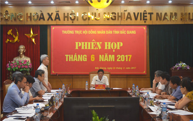 Thường trực HĐND tỉnh Bắc Giang cho ý kiến về một số nội dung trình kỳ họp thứ 3