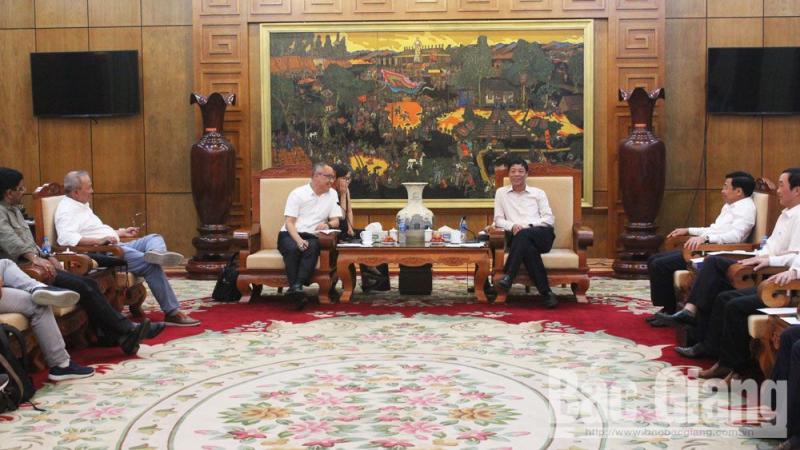 Bí thư Tỉnh ủy Bắc Giang Bùi Văn Hải làm việc với Tập đoàn Foxconn