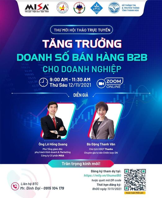 Khóa đào tạo “Tăng trưởng doanh số bán hàng cho doanh nghiệp B2B trong bối cảnh mới