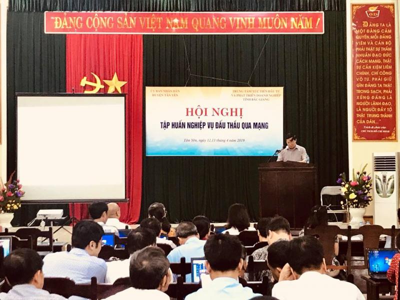 Khóa đào tạo “Nghiệp vụ đấu thầu qua mạng” tại Tân Yên – Bắc Giang (12-13/04/2019)