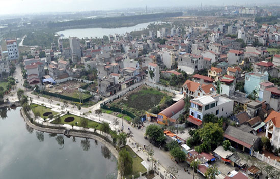 Một góc thành phố Bắc Giang nhìn từ trên cao xuống